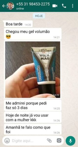 
Super Gel Volumão Super Aumento Peniano e Mega Ereção