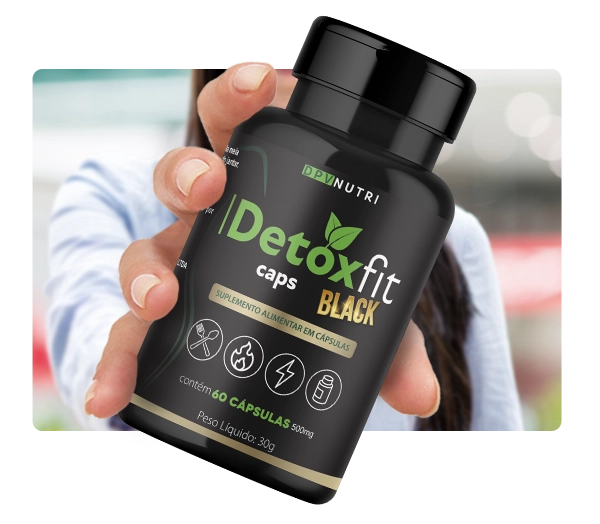 DETOX FIT CAPS BLACK suplemento em cápsulas para emagrecimento