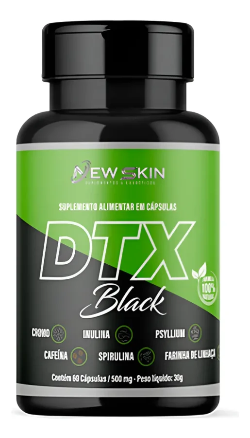 DTX Black suplemento em cápsulas para saciedade e controle de apetite